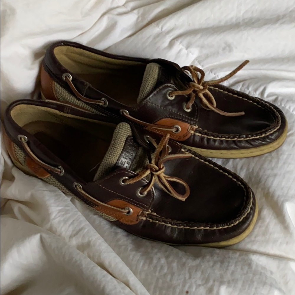 Sperry topsider/boatshoes in dark brown size 10